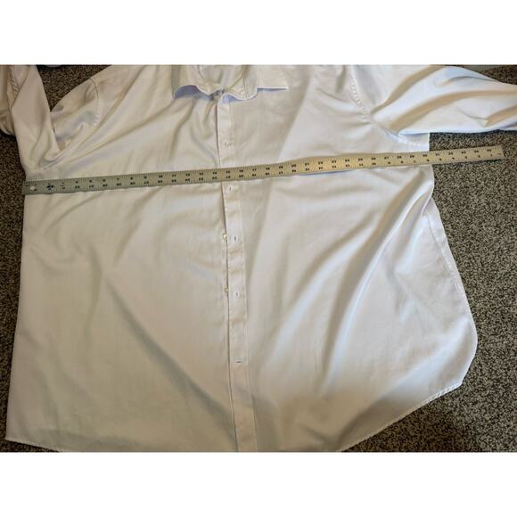 Flex Mens Luxury Collection White Long Sleeve Button Down Shirt 4XL - Picture 4 of 7